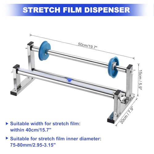 PATIKIL 17inch Stretch Wrap Dispenser, Table Film Dispenser Desktop