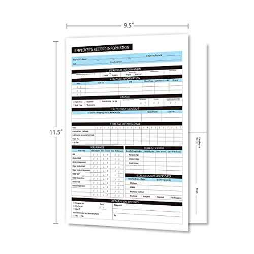 Employee Record Folders - Confidential, High-Capacity, and Durable - Preprinted Pack of 25