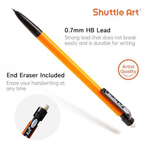 Shuttle Art Mechanical Pencils, 360 Pack Bulk Mechanical Pencils 0.7mm Medium Point, HB #2 Lead Pencils, Assorted Barrels, Office School Supplies