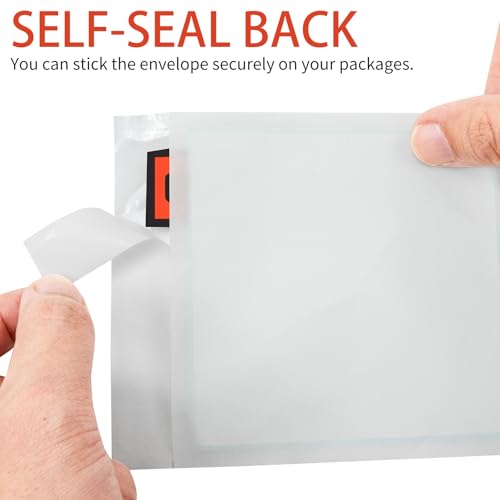 4.5'' x 5.5'' Waterproof Packing List Envelopes with Adhesive, 1000 Pack