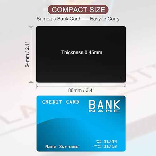 PATIKIL 200 Pack Metal Business Cards Blank, 0.45mm Thick 3.4x2.1 Inch Aluminum Laser Engrave Printable Name Card for Custom DIY, Black
