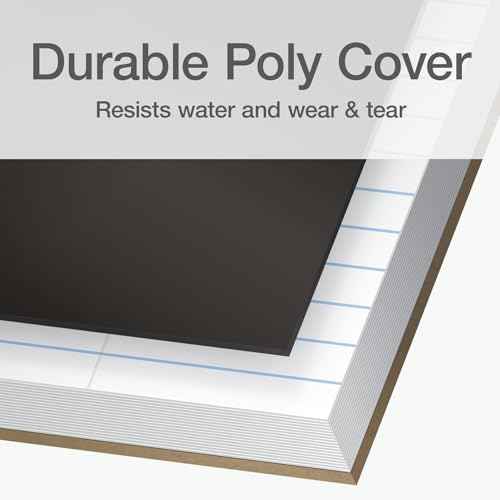 Oxford 3 Subject College Ruled Spiral Notebook 8.5x 11 - Poly, Water Resistant Cover - 150 Sheets, 6 Pack