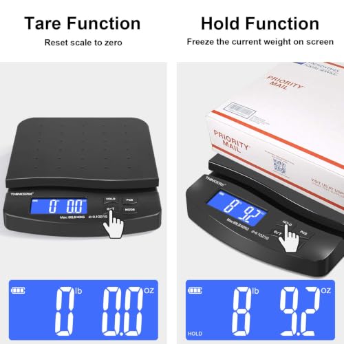 Thinksale 88lb Digital Shipping Scale with 0.1oz Accuracy, Black / S2 Variation