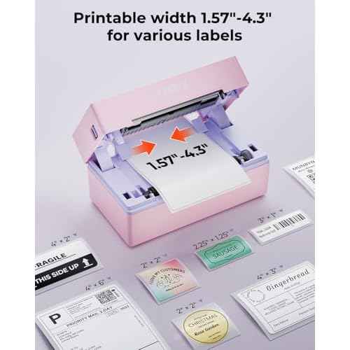 MUNBYN Bluetooth Thermal Label Printer, 130B Wireless 4x6 Shipping Label Printer for Shipping Packages Small Business Office or Home, Compatible with iPhone Android iPad Windows macOS Chrome Etsy eBay