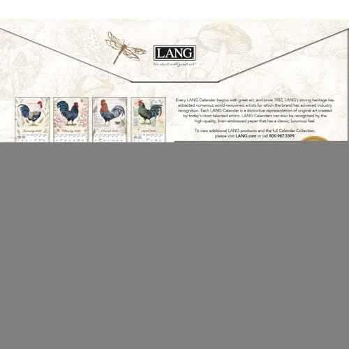 Lang Companies, Proud Rooster 2026 Wall Calendar by Susan Winget, 13.4'' X 12'', 12-Month Calendar with Stapled Binding