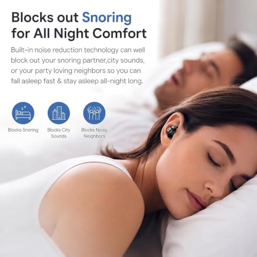 Yworlln Orange NE76 Wireless Bluetooth Earbuds with AI Translation, Sleep-Friendly Design for Side Sleepers & Travel