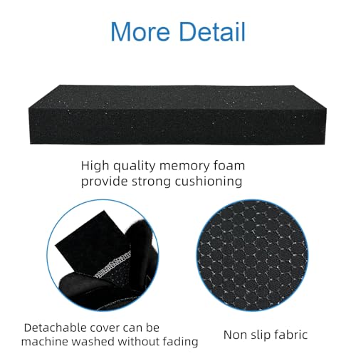 Spring Season Wheelchair Armrest Pads Covers Black Plush Memory Foam