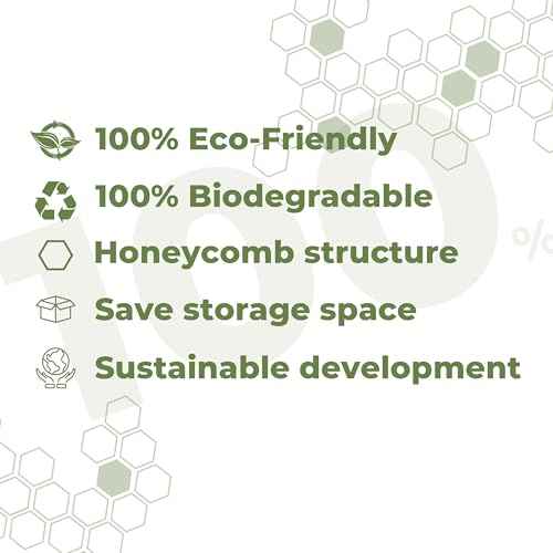 Honeycomb Packing Paper Wrap 15''x500', Substitute Alternative for Bubble Cushioning Wrap for Moving Shipping Packaging, Recyclable Moving Supplies with 60 Fragile Sticker Labels