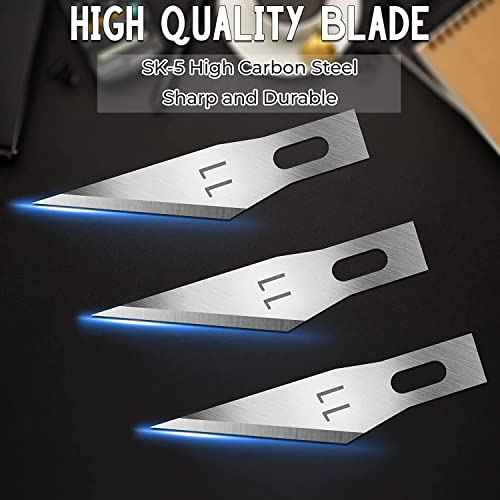 60 Pack Exacto Knife Blades 11, Craft Knife Blades Replacement, Exacto Blade 11, Hobby Knife Blade Refills for Art, Craft, Scrapbooking, Cutting, Carving