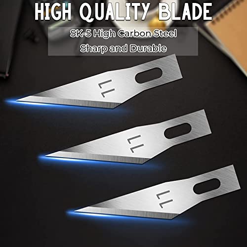Jetmore 60 Pack Exacto Knife Blades #11 Replacement Set for Crafting