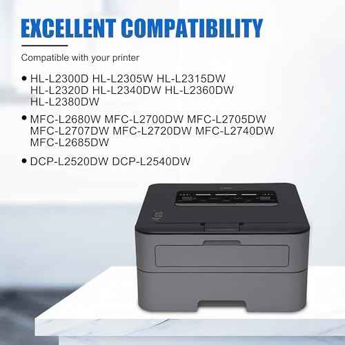 TN-630 TN630 Toner Replacement for Brother TN630 Toner Cartridge Black to use with HL-L2300D HL-L2380DW HL-L2320D DCP-L2540DW HL-L2340DW HL-L2360DW MFC-L2720DW Printer, 1-Pack