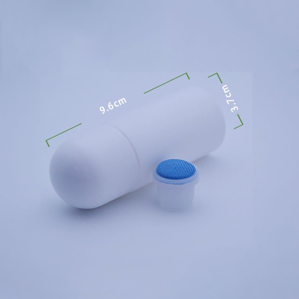 Czhotg 4Pcs White 50 ml Sponge Head Plastic Liquid Applicator Bottles with Sponge Refillable Deodorant Bottles for Cosmetic Essential Oil Pump Dispensers Refillable Containers, Pump Dispensers