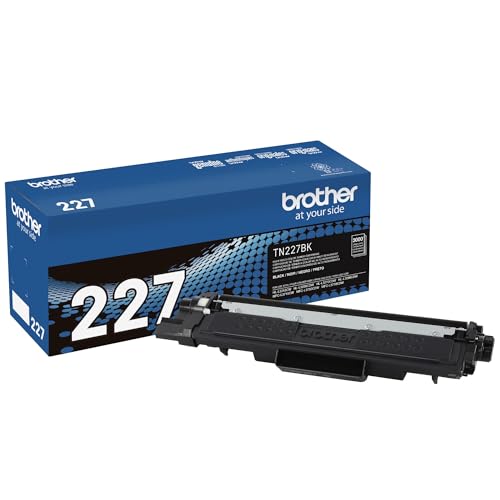 Brother TN227BK High Yield Black Toner Cartridge Pack of 1 for Brother Printers