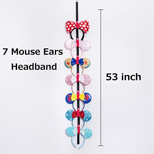 Gocasmus 3 Pcs Mouse Ears Headband Holder Wall Organizer Display Stand - Red