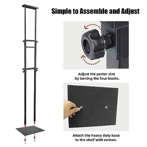 Poster Board Stand for Display, Heavy Duty Floor Sign Holder for Foam Board, Double Sided Display for Business Advertising (1Pack)