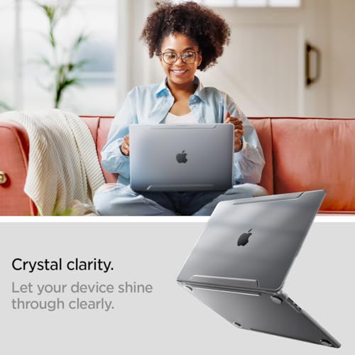 Spigen for MacBook Air 15 inch Case M4 (2025), MacBook Air 15 inch M3/M2 (2024-2022), Thin Fit Transparent Protective Hard Shell Case Cover, A3241 A3114 A2941, Crystal Clear