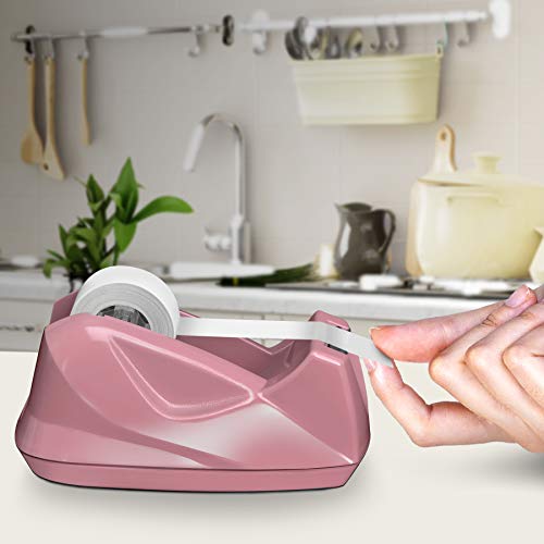 Acrimet Desktop Tape Dispenser Rose, Premium Plastic, Non-Slip Base