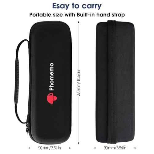 Phomemo Carrying Case, Compatible with TATTMUSE A285M/M832/M834/M835/M832D Portable Printers - Wireless Mobile Travel Storage for Printer, Paper & USB Cable - Box Only
