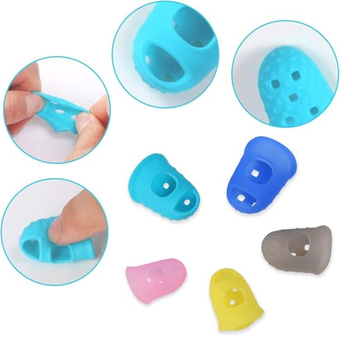 30 Pcs Rubber Finger Guards for Sewing, Thimbles & Hand Protection