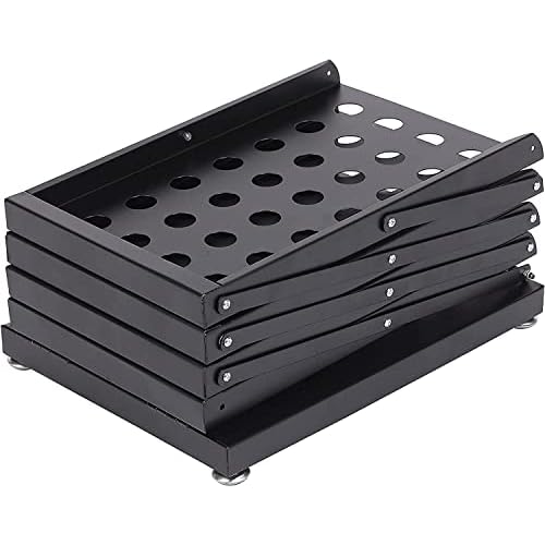 ARNOTEKS Foldable Brochure Display Stand Magazine Catalog Literature Rack Portable 4 Pockets with Carrying Bag£¬Stable Not Easy to Deform for Exhibitions Trade Show and Office Retail Store£¨Black£©