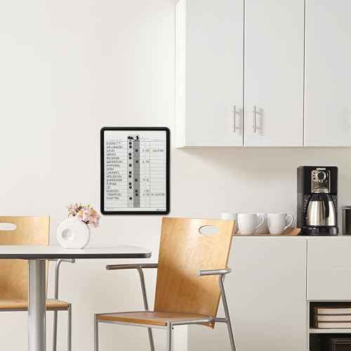 Quartet In/Out Board, 11" x 14", DuraMax Porcelain, In and Out Board, 18 Names, Classic Gray, Black Frame (750)