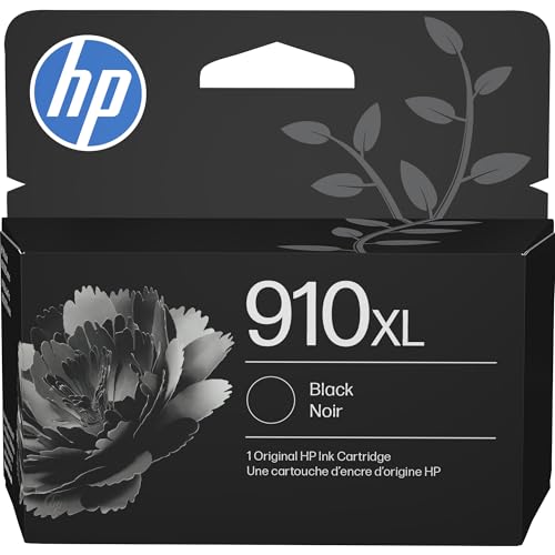 HP 910XL Black High-Yield Ink Cartridge 1 Pack for OfficeJet & Pro Series