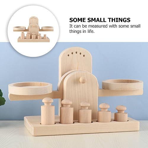 Wooden Montessori Balance Scale Toy for Kids Educational Learning