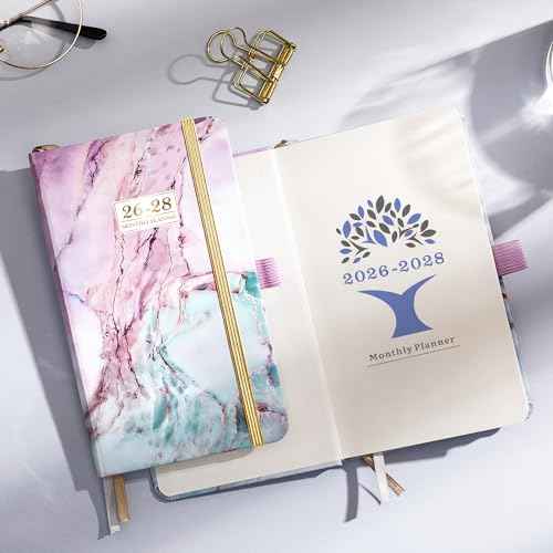 2026-2028 Monthly Pocket Planner - 3 Year Monthly Planner 2026-2028, Jan. 2026 - Dec 2028, 6.3" x 3.8", Small/Purse Planners with 60 Notes Pages, Inner Pocket, Pen Loop, Elastic Closure,