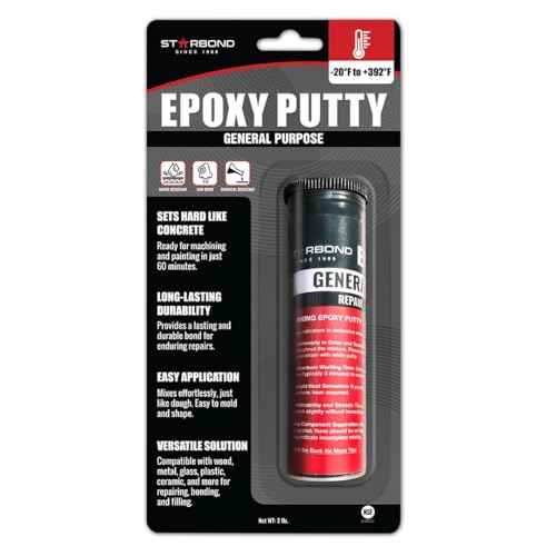 STARBOND 2 oz. Black Epoxy Putty Stick? General Purpose for Woodworking, Automotive, Home Repair, Plumbing, DIY Modeling