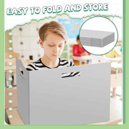 30 Pack Plastic Desk Dividers for Students, Durable Waterproof Testing Dividers Bulk Easy to Clean Trifold Privacy Folder Boards for Kindergarten Elementary School Office Study (Multicolor)