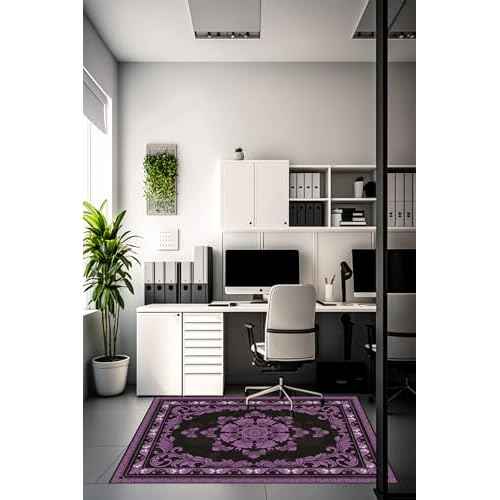 Office Chair Mat for Hardwood Floor Desk Mat, Computer Gaming Mat (Purple, 36'x48')