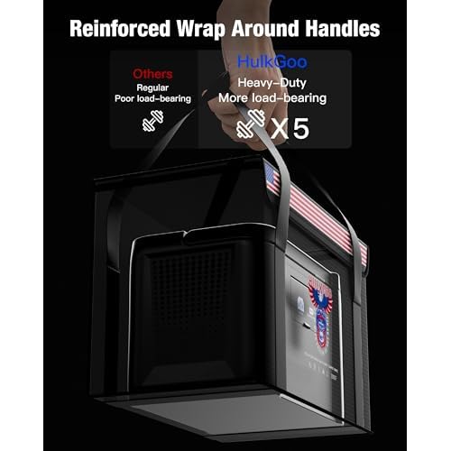 12V 100Ah LiFePO4 Lithium Battery Fireproof Safe Bag Large Capacity Explosion-Proof Battery Bag LiPO Safe Bag Waterproof Battery Storage Box(14 * 9.5 * 7.8inch), 2-Pack