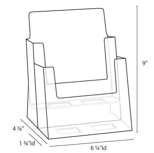 Dazzling Displays 2-Tier 6 x 9 Half-Page Brochure Holder