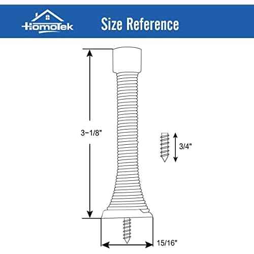HOMOTEK 52 Pack Black Spring Door Stops,3-1/8" Heavy Duty Door Stop - Flexible Spring Door Stopper with Low Mounted Black Rubber Bumper Tips