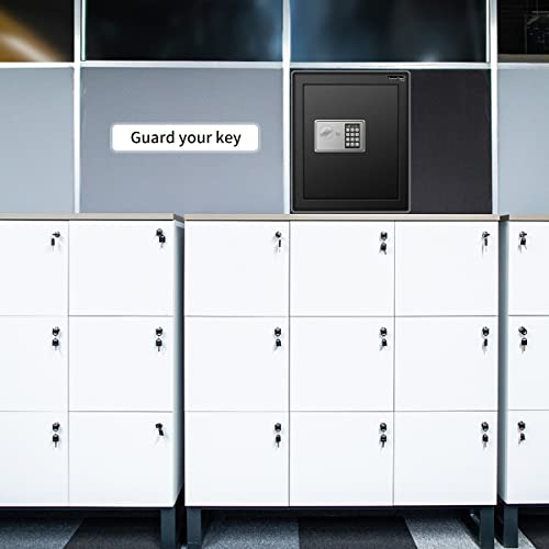 JUGREAT 83 Keys Wall Safe with Sensor Light, 80 Key Hooks, Keyless Access Black