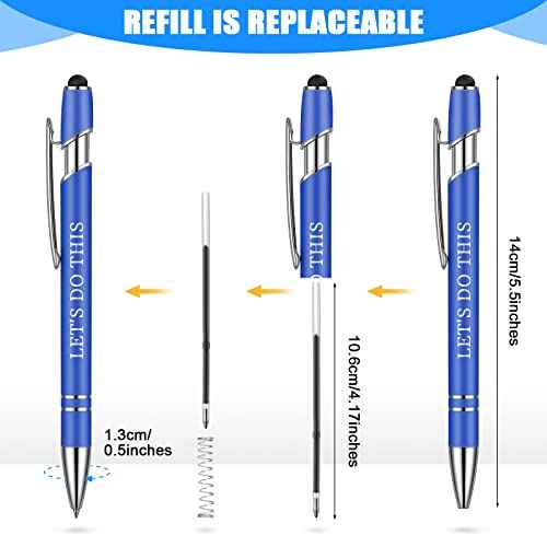 Sherr 80 Pcs Motivational Inspirational Quotes Ballpoint Pens with Stylus Tip 5.6 Inch Funny Ink Pen Bulk Inspirational Gifts for nurse Women Office Supplies Black Ink(Assorted,Encouraging)