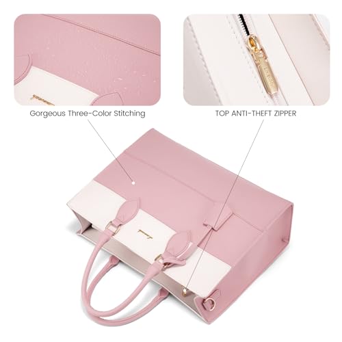 LOVEVOOK Laptop Tote Bag for Women, Work Totes Business Office Computer Briefcase with Clutch Purse