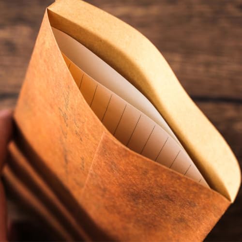 DIYEAH 12pcs Retro Kraft Paper Envelopes Brown for Letters & Postcards