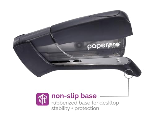 PaperPro Compact Classic Stapler Black – 15 Sheet Capacity, 80% Easier Stapling, Bulletin Board Tacking