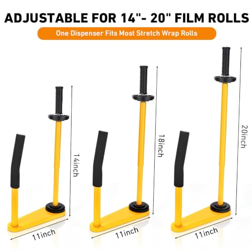 Stretch Film Dispenser Heavy Duty Industrial Wrap Handle Adjustable