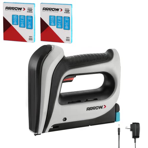Arrow Cordless Staple Gun Kit with 3750 T50 Staples – 2.4 lb Electric Stapler