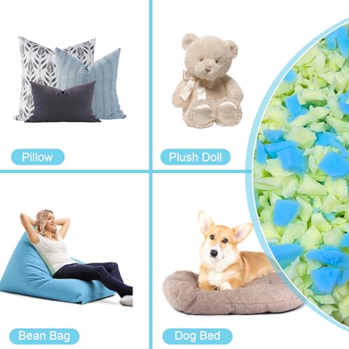 15LBS Bean Bag Filler – Shredded Memory Foam Refill