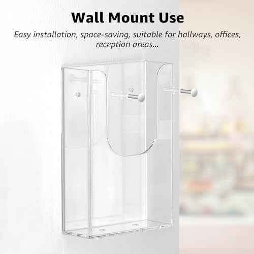 MaxGear Brochure Holder 4x9 inch Acrylic Pamphlet Holder Clear Plastic Flyer Holder Wall Mount for Ofiice, School, Exhibition, 12 Pack