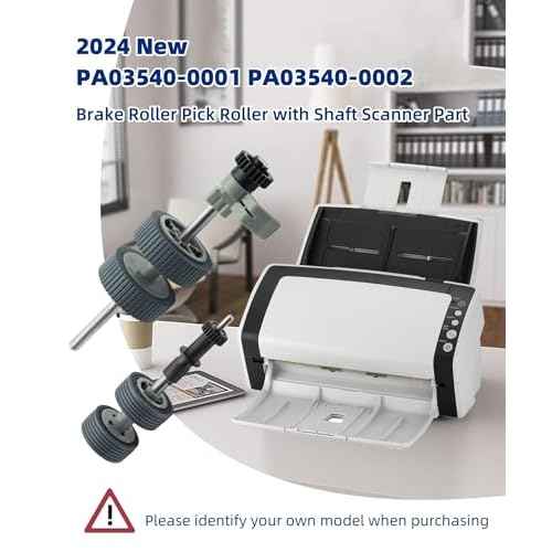 2025 New PA03540-0001 Brake Roller and PA03540-0002 Pick Roller with Shaft Scanner Part Fits for Fujitsu Scanner Fi-6130 Fi-6130Z Fi-6140 Fi-6140Z Fi-6230 Fi-6230Z Fi-6240 Fi-6240Z Fi-6125 Fi-6225