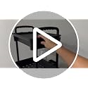 LLMRR 3-Tier Black Rolling Utility Cart with Drawer & Hooks - Multi-Purpose Storage
