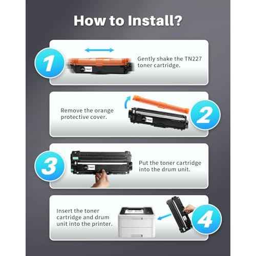 INK4U TN227 Black Toner Cartridges Compatible Replacement for Brother TN227 TN223 TN227BK TN223BK to Use with MFC-L3770CDW HL-L3270CDW HL-L3290CDW MFC-L3710CW HL-L3210CW HL-L3230CDW Printer (2 Pack)
