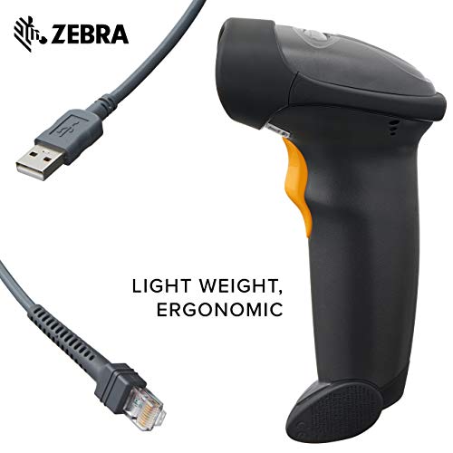 Symbol LS2208 Corded Handheld Barcode Scanner Kit with Gooseneck Stand - Twilight Black