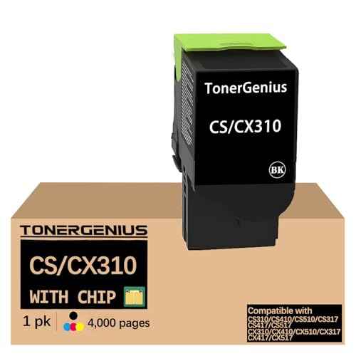 CS310 CX310 Black Toner Cartridges Compatible with Lexmark CS310/CS410/CS510/CS317/CS417/CS517 CX310/CX410/CX510/CX317/CX417/CX517 Toner cartridges 1-Pack£¨70C1HK0 80C1HK0 71B10K0£©