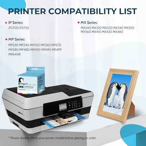 Penguin 210XL and 211XL Ink Cartridges for Canon 210 XL and 211 XL Ink Cartridges for PIXMA MX320 MX420 MX410 IP2720 MX350 MX360 MX340 MP250 Printers for Cannon 210 211 Ink Black and Color