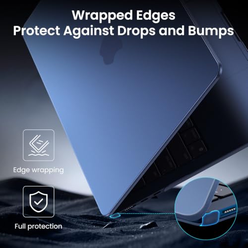 BlueSwan Midnight Clear MacBook Air 15-inch Case for M2-M5 2022-2026 - Slim Protective Cover